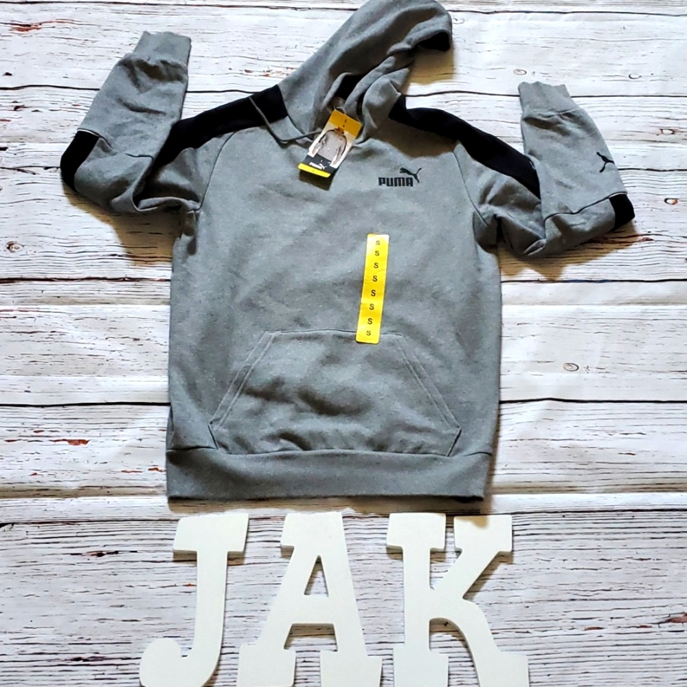 🆕️ PUMA MEN'S GRAY PIPE SPORTS HOODIE